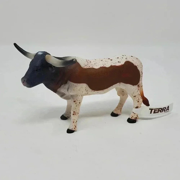 Terra by Battat Longhorn Steer AN2627 Farm Animal Ranch Bull Cow. New with tags. - Picture 1 of 7